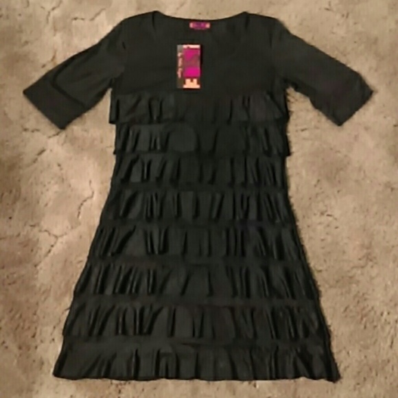 Size small Milas Koran black knee length dress