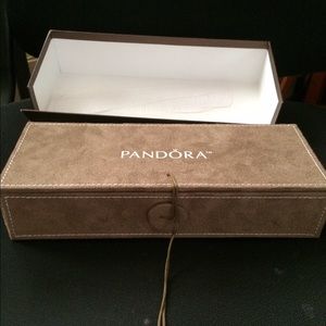 Pandora tan suede jewelry box