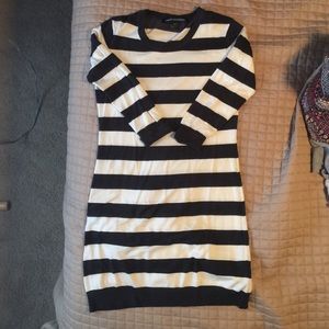 French connection stripped sweater dress.