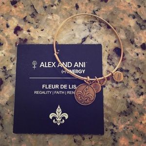 Alex and Ani Fleur De Lis in gold