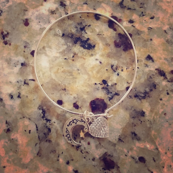 I Love You To The Moon And Back Silver Bracelet