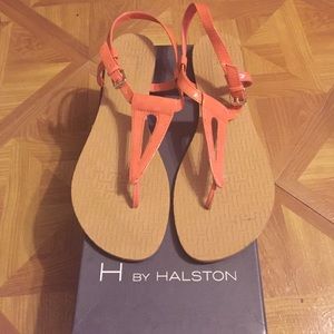 Flat Tangerine Sandals