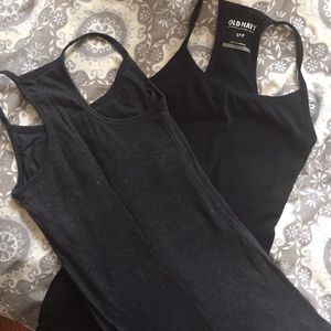 Two racer-back tanks