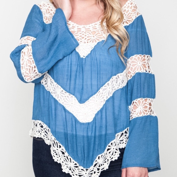 ✳️CLEARANCE ✳️Plus size crochet detail top - Picture 3 of 4