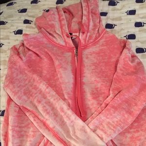 Pink distressed hoodie - Small - BDG