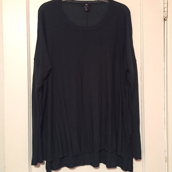 SOLD-H&M Dark Green Knit Sweater - Picture 2 of 4
