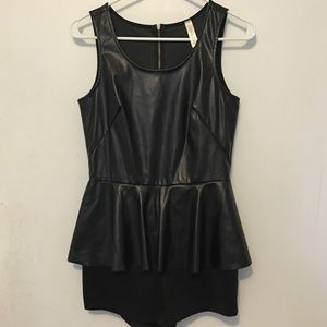 Lovely Day Faux Leather Romper