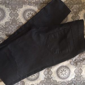 Waxed Black Skinny Jeans
