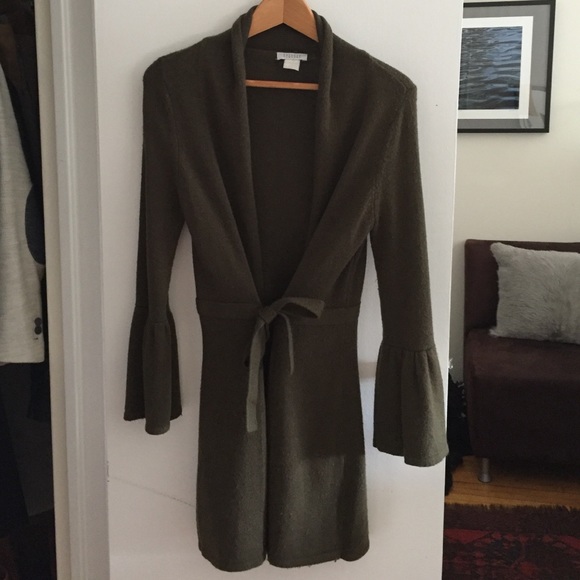 Barney's New York Long Green Sweater