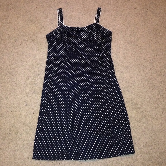 Navy blue and white spring/ dress.