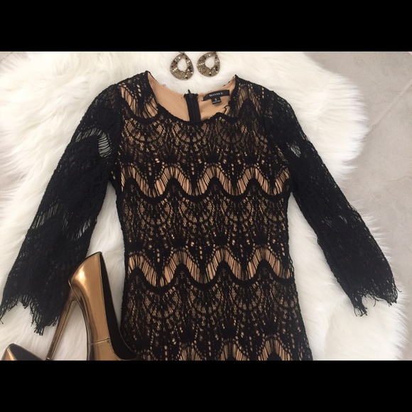 Black Lace Mini Dress, size small - Picture 2 of 4