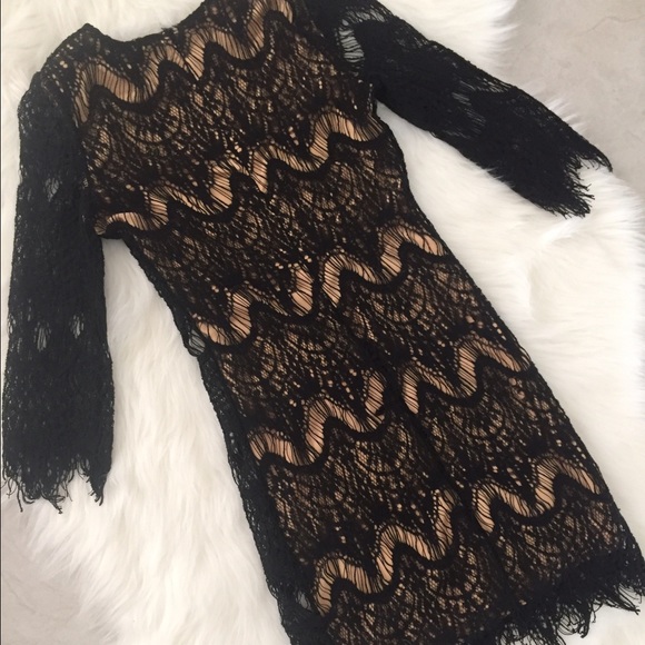 Black Lace Mini Dress, size small - Picture 3 of 4