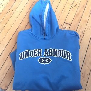 Blue men's Under Armour hoodie