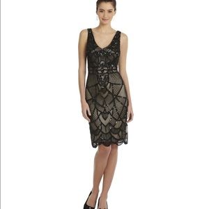 JS Collections Sequined Art Deco dress