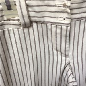 Cream & brown stripe Express Correspondent pants