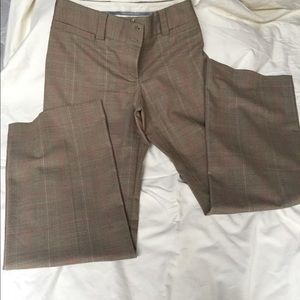 Express brown and pink plaid dress pants