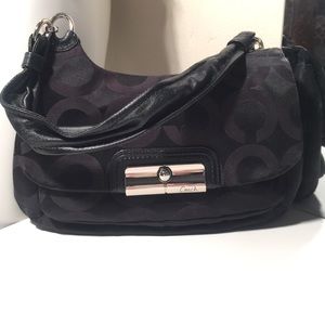 Coach Kristin Op Art Satin Hippie style in black
