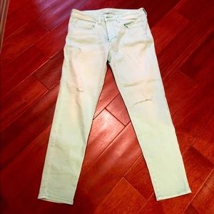 Mint green jeggings for spring