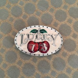 Lucky 13 changeable belt buckle