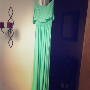 Mint long maxi dress