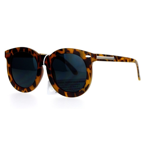 OVERSIZED RETRO ROUND SUNGLASSES (TORTOISE)