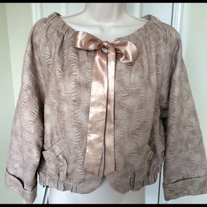 NWOT NEWPORT NEWS faux leather soft shrug jacket