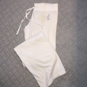 WHITE JUICY COUTURE TRACK PANTS