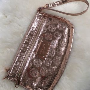 Michael Kors large rose gold wristlet