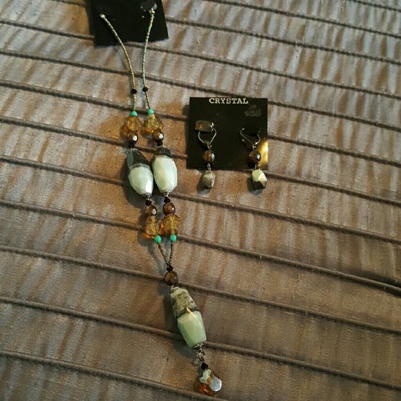 Aztec Lapis stones necklace set