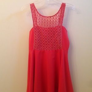 Blood orange skater dress