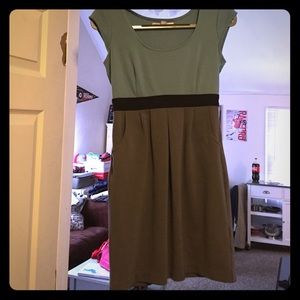Teal and gray dress with pockets!