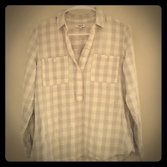 Madewell grey and cream flannel!