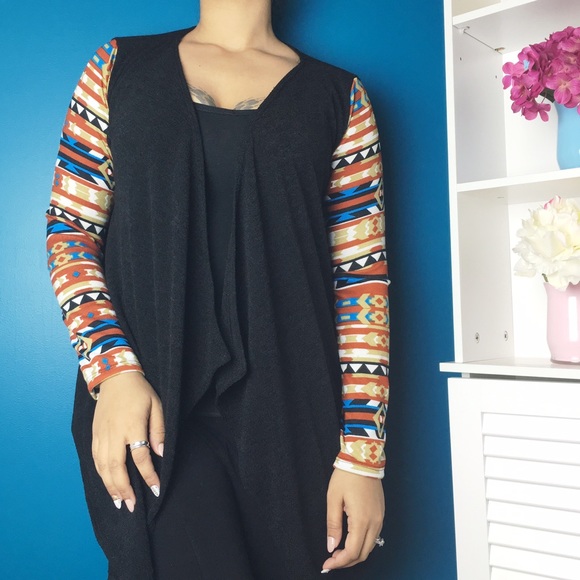 Rust Detail Sleeve Cardigan