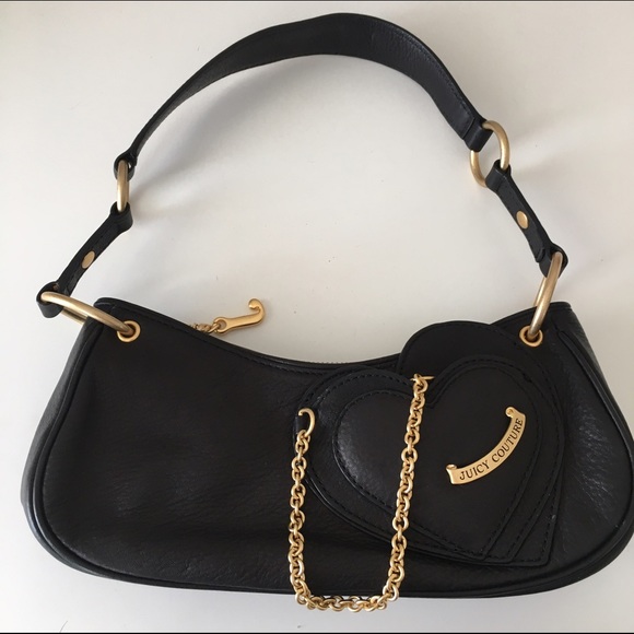 Authentic Black Leather Juicy Couture Bag