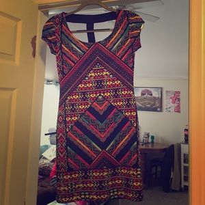 Body con tribal print dress
