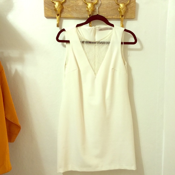 Zara while lace shift dress