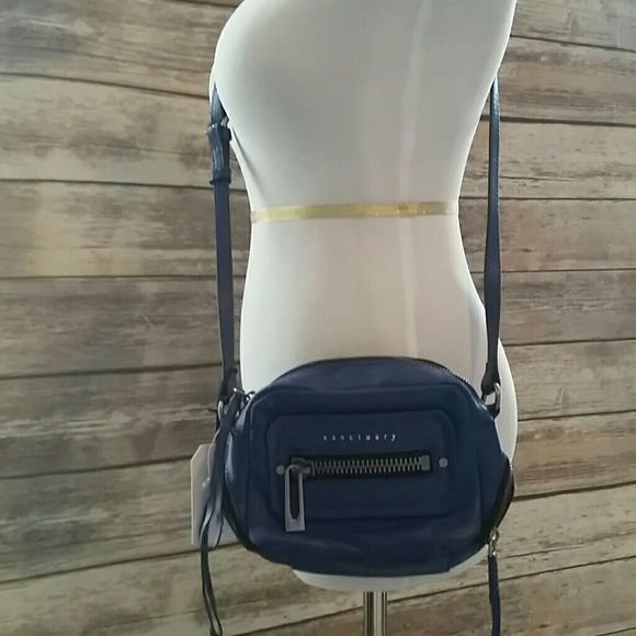 NWT Sanctuary Leather Cobalt Crossbody Bag