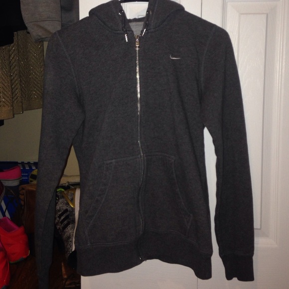 fleece Nike zip up hooded jacket
