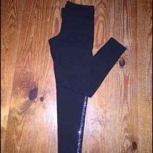 Victoria Secret Pink Sequin Side Stripe Leggings