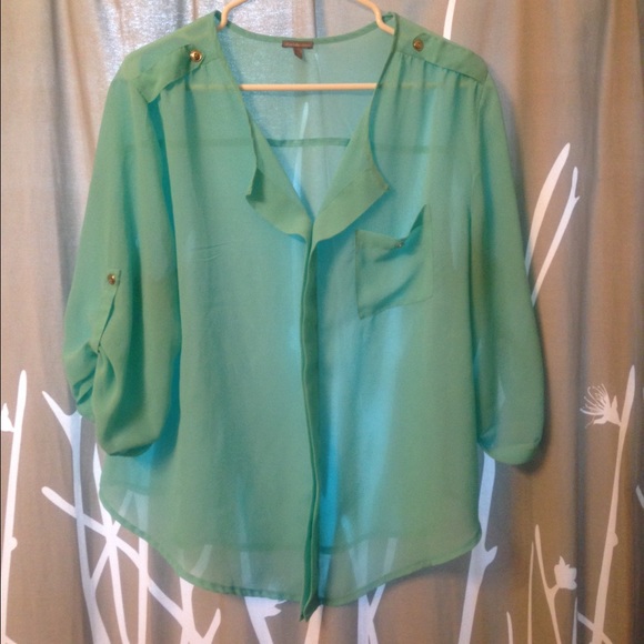 Teal blouse