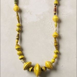 Anthropologie paper beaded necklace
