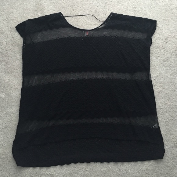 Free People sheer mesh shirt