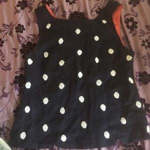 Anthropologie beaded embroidered top