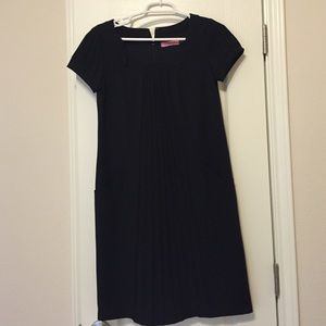 Black scoop neck dress