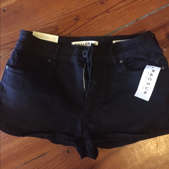 Black Bullhead high rise shorts