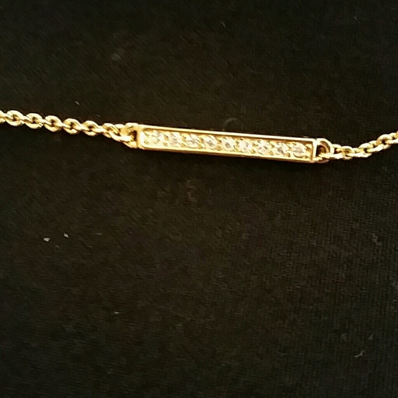 32 in Gold tone swarovski fashion necklace