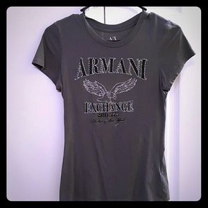 Cotton tee with rhinestones