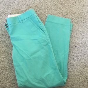 J. Crew City Fit Pants in Sea-foam Green size 2