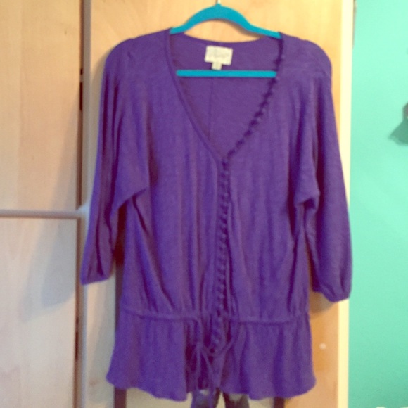 Deletta purple blouse from Anthropologie