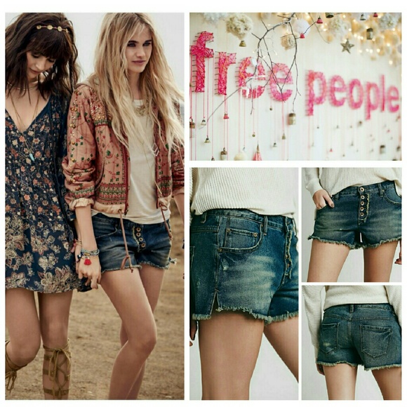 Free People Midrise Cutoff Jean Shorts